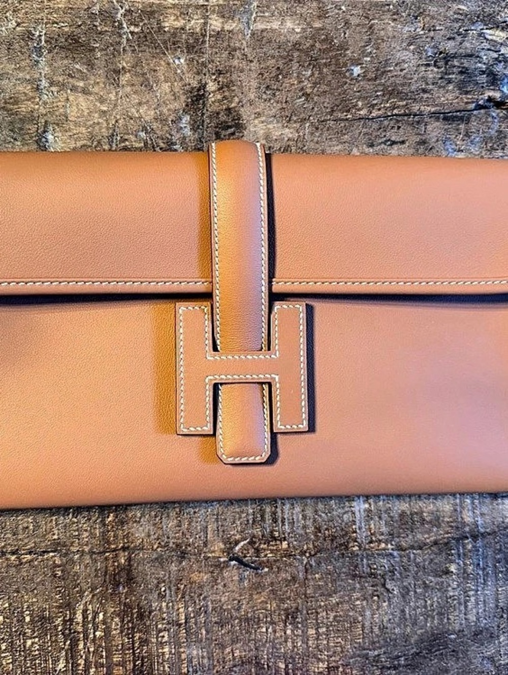 Hermès Jige Elan 29 Clutch in Brown